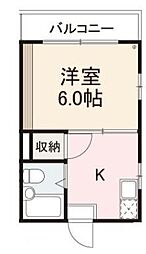 高松琴平電気鉄道志度線 今橋駅 徒歩3分の賃貸マンション 4階1Kの間取り