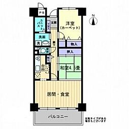 高松琴平電気鉄道志度線 潟元駅 徒歩9分の賃貸マンション 5階2LDKの間取り