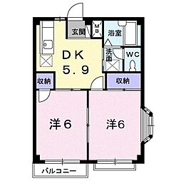 間取図画像 2DK