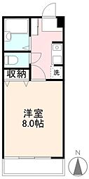 ウッドネスト春日1 1Kの間取図画像