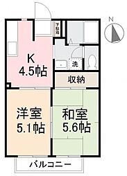 STハイツC 2Kの間取図画像