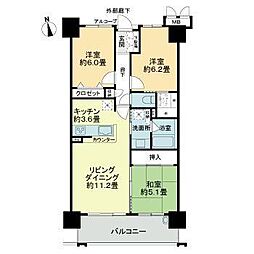 サーパス木太八坂通り 3LDKの間取図画像