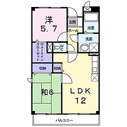 コンフォートマンション 2LDKの間取図画像