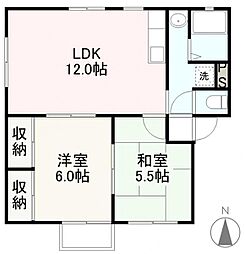 ルポール1 2LDKの間取図画像