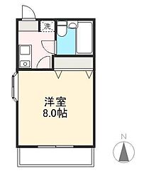 ローテンブルグ1 1Kの間取図画像