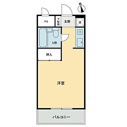 JR高徳線 昭和町駅 徒歩7分の賃貸マンション 1階ワンルームの間取り