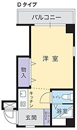 JR高徳線 昭和町駅 徒歩2分の賃貸マンション 3階1Kの間取り