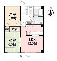 JR高徳線 木太町駅 徒歩6分の賃貸アパート 1階2LDKの間取り