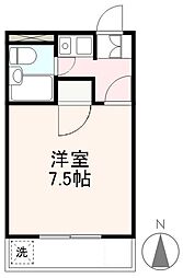 JR高徳線 昭和町駅 徒歩6分の賃貸マンション 1階1Kの間取り