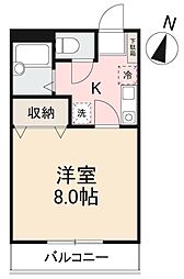高松琴平電気鉄道長尾線 元山駅 3.2kmの賃貸アパート 2階1Kの間取り