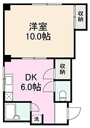 ハイツ松並 1DKの間取図画像