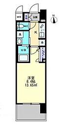Ｓ-ＲＥＳＩＤＥＮＣＥ中央町ａｌｅｃｔｒａ 11階1Kの間取り