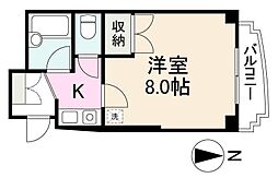 ディエス西宝町 1Kの間取図画像
