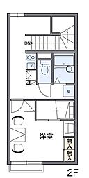 レオパレスYOUTO 1Kの間取図画像