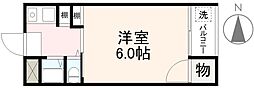MINEBLDG 1Kの間取図画像