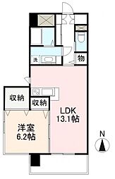 ｒｉｃｈｅｌ 2階1LDKの間取り