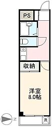 グリーンパル 1Kの間取図画像