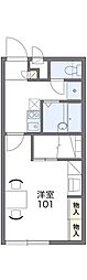 レオパレスグルーデテンポ 1Kの間取図画像