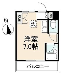 CALVERT西宝町 ワンルームの間取図画像