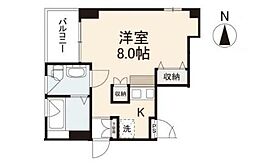 コリドールエスエフ 6階ワンルームの間取り