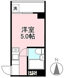 ブライトハウス ワンルームの間取図画像