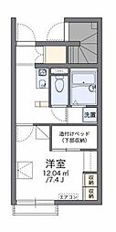 レオパレスＹＯＵＴＯ 1階1Kの間取り