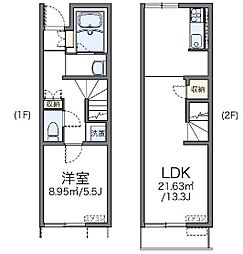レオネクストルナカーサ 1LDKの間取図画像