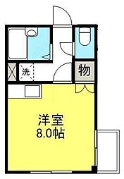 ＢＥＬ藤塚 3階ワンルームの間取り