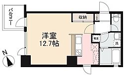 パサル藤塚 2階ワンルームの間取り