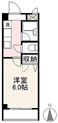 エトワール木太 1Kの間取図画像
