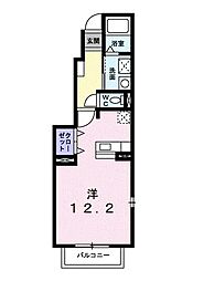 アベンシス5 ワンルームの間取図画像