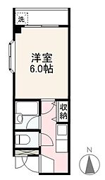 エトワール木太 1Kの間取図画像
