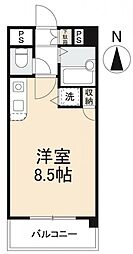アルソリエート高松 ワンルームの間取図画像