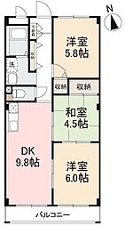 メゾン・ド・パリスA 3DKの間取図画像