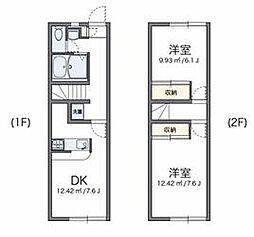 レオパレスWing 2DKの間取図画像