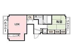 T・KTOWER 1LDKの間取図画像