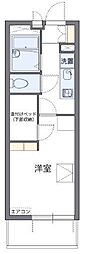 レオパレスエトワール栗林 1Kの間取図画像