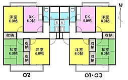 メゾンベールＩ 1階3DKの間取り