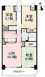 アークプラザ太田公園 3LDKの間取図画像
