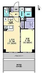 イーストレガシーレジデンス 1階1LDKの間取り
