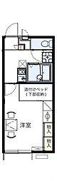レオパレスM&E 1Kの間取図画像