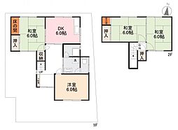 井口木太町借家 1階4DKの間取り