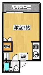片原町駅北マンション ワンルームの間取図画像