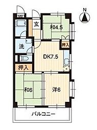 ノースポイントハイツ 3DKの間取図画像