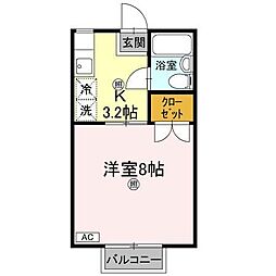 ビューフォート・屋島 1Kの間取図画像