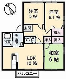 シーサイドDIASE館 3LDKの間取図画像