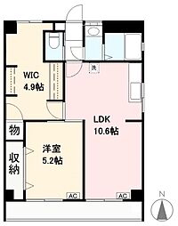 楠上ビューハイツ 1LDKの間取図画像