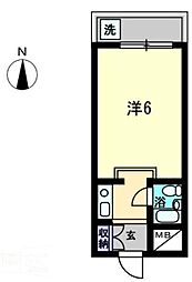 アルファ宮脇町 1Kの間取図画像