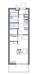 レオパレスサンサン木の実 1Kの間取図画像