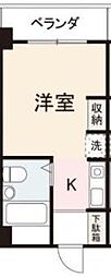 アパルトマン成合 ワンルームの間取図画像